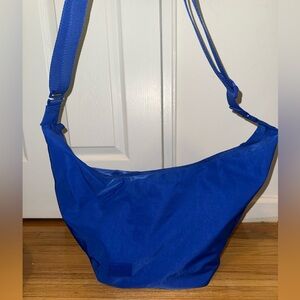 Beis Cobalt Blue Crescent Catchall Bag